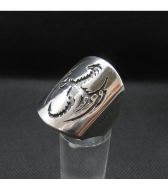 R002022 Sterling Silver Ring Dragon Genuine Solid Hallmarked 925 Handmade Nickel Free